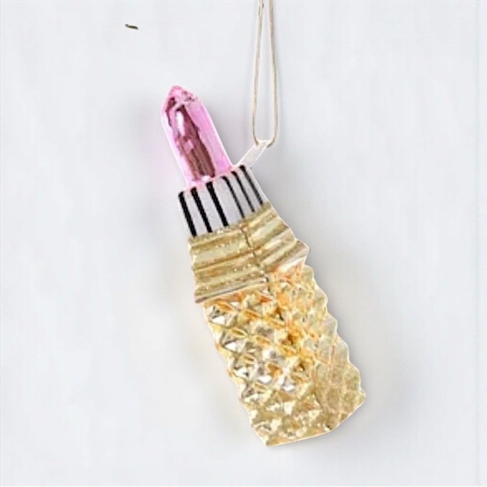 Cody Foster Lipstick Ornament | Glam Glass Christmas Ornament NWT